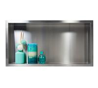 Balneo Wall-Box One Inox estante empotrado 60 cm acero OB-IN4