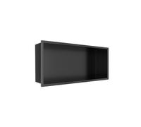 Balneo Wall-Box One Nicho de Ducha de Pared de Acero Inoxidable Negro Nicho de Ducha, Impermeable, Instalación de Nicho Flexible, 45x20x10cm Negro, Nicho para Utensilios de Baño, Sin Azulejos