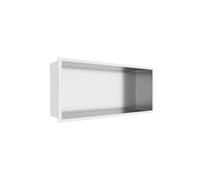 Balneo Wall-Box One Nicho de Ducha de Pared de Acero Inoxidable para el Baño Nicho de Ducha 45x20x10cm, Impermeable, Instalación de Nicho Flexible, Nicho para Utensilios de Baño, Sin Azulejos