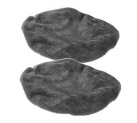 Baluue 2 Piezas Funda para Tapa de Inodoro, Funda de Inodoro Mullida de Terciopelo, 40x28x2cm, Lavable a Máquina, Antideslizante, Cálida en Invierno, para Asiento Redondo, Alargado