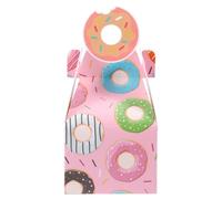 Baluue Juego de 25 Cajitas para Pasteles de Papel Diseño de Dona Rosa para Almacenar Dulces y Chocolates en Bodas y Fiestas