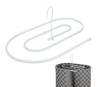 Baluue Tendedero de Hierro Espiral Blanco para Edredones y Fundas, Uso Interior en Techo o Barra, Resistente y Compacto para Sábanas y Toallas