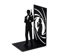 Balvi - Secret Agent sujetalibros Decorativo de Metal en Color Negro. Diseño Original