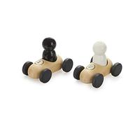 Balvi Set Sal & Pimienta Bolides Conjunto de salero y pimentero con Bases de Madera en Forma de Coche