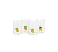 Balvi Set vasos chupito Lemon Color amarillo Hechos a mano en borosilicato Vidrio 4x50 ml