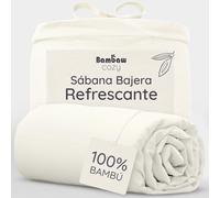 Bambaw Sábana Bajera de Bambu 90x200 cm, Bolsillo 35 cm, Sabanas Termorreguladora para Cama 90cm, Ropa de Cama Antiacaros e Hipoalergenica, Sabanas Verano e Invierno Térmicas (Beige)