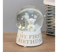 Bambino - Globo de nieve (resina), diseño con texto en inglés"My 1st Birthday"