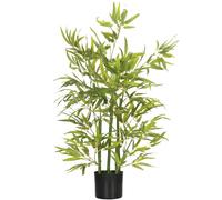 Bambú Artificial 90 cm con Maceta y Cañas Realistas Árbol Sintético Interior para Decoración de Hogar Ø15x90 cm Verde Aosom España