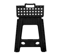 Bamjour Taburete Plegable con Escalón Portátil Living Plastic Dots, Silla Antideslizante, Plegable y Liviana para Adultos (Punto Blanco carbón Negro)