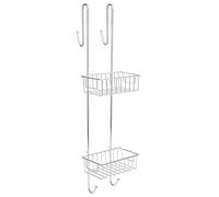 Bamodi Estantería de baño colgada Estantería de baño ducha con percha - Cómodo organizador de ducha antideslizante (Acero, 70 x 18,5 x 19 cm)