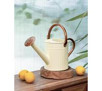 Bamworld Regadera Plantas 1,9 L de Metal, para Bonsái y Jardín, Regador de Plantas, Regador Pequeño de Interior, Blanco Crema