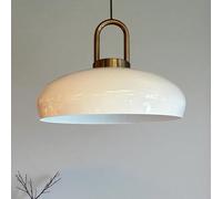 bamyum Andoroa-Lock Lámpara Colgante Industrial, Pantallas de Lámpara de 40 cm, Lámpara Moderna de Metal para Isla de Cocina, Lámpara Colgante E27 para Salón y Comedor, Lámpara Colgante Blanco