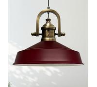 bamyum Asletl-Finke - Lámpara de techo vintage industrial, 40 cm de diámetro, lámpara de techo vintage, lámpara de techo industrial, lámpara de cocina burdeos