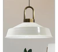 bamyum Asletl Lámpara Colgante Industrial, Pantallas de Lámpara de 40 cm, Lámpara Moderna de Metal para Isla de Cocina, Lámpara Colgante E27 para Salón y Comedor, Lámpara Colgante Blanco