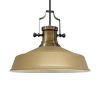 bamyum Asletl Lámpara Colgante Industrial, Pantallas de Lámpara de 40 cm, Lámpara Moderna de Metal para Isla de Cocina, Lámpara Colgante E27 para Salón y Comedor, Lámpara Colgante Beige