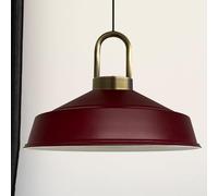 bamyum Asletl Lámpara Colgante Industrial, Pantallas de Lámpara de 40 cm, Lámpara Moderna de Metal para Isla de Cocina, Lámpara Colgante E27 para Salón y Comedor, Lámpara Colgante Borgoña