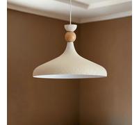 bamyum Champion Lámpara Colgante Industrial, Pantallas de Lámpara de 30 cm, Lámpara Moderna de Metal para Isla de Cocina, Lámpara Colgante E27 para Salón y Comedor, Lámpara Colgante Blanco