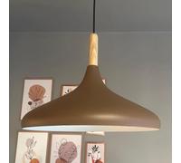 bamyum Champion Lámpara Colgante Industrial, Pantallas de Lámpara de 30 cm, Lámpara Moderna de Metal para Isla de Cocina, Lámpara Colgante E27 para Salón y Comedor, Lámpara Colgante Lateo Marrón