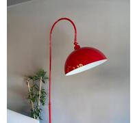 bamyum Gorkiede - de metal, moderna para dormitorio, salón, habitación infantil con casquillo E27, 30 cm de ancho, pantalla ajustable, Lámpara de pie, Rojo