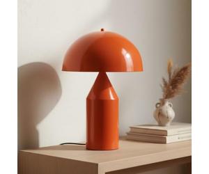 bamyum Lipeo Lámpara Retro Naranja, E27 Lámpara Sobremesa Lámpara de Mesa Industrial Moderna Lámparas de Mesa de Metal Para Dormitorio Lámpara de Noche Decoración de Setas Para El Hogar…