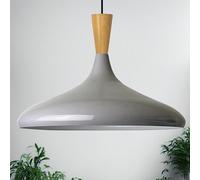 bamyum Madera Lámpara de Cocina, Lámpara Techo Colgante Vintage, Lámpara de Techo con Pantallas de 35 cm y Lámpara de Isla de Cocina de Metal de Lámparas de Techo Gris