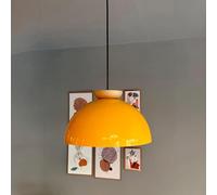 bamyum Yimpe Lámpara Colgante Industrial, Pantallas de Lámpara de 30 cm, Lámpara Moderna de Metal para Isla de Cocina, Lámpara Colgante E27 para Salón y Comedor, Lámpara Colgante Amarillo