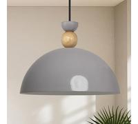 bamyum Yimpe Lámpara Colgante Industrial, Pantallas de Lámpara de 30 cm, Lámpara Moderna de Metal para Isla de Cocina, Lámpara Colgante E27 para Salón y Comedor, Lámpara Colgante Gris