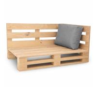bananair - Cojín para Palet Impermeable y Desenfundable - Muy Cómodo, Relleno de Espuma - Cojines Exterior para Jardín y Terraza (Cojín Esquinero 60x40 cm, Gris Oscuro)