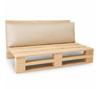 bananair - Cojín para Palet Impermeable y Desenfundable - Muy Cómodo, Relleno de Espuma - Cojines Exterior para Jardín y Terraza (Cojín de Respaldo 120x40 cm, Beige)