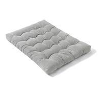 bananair - Futón Japonés Enrollable para 2 Personas, Cómodo y Grueso, Relleno de Espuma - Tela de Pana Ancha Suave y Elegante - Incluye Correas, Colchón Plegable Práctico (160x200 cm, Gris Claro)