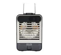 banapoy Aires Acondicionados Portátiles, Enfriador De Aire, 3 Velocidades, Pequeño Ventilador Enfriamiento Personal, Unidad Aire Acondicionado De Escritorio con Espejo De Maquillaje (BLACK)