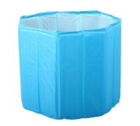 banapoy Bañera Inflable, 80 Cm de Diámetro, 65 Cm de Altura, PVC Plegable Portátil, Bañera de Remojo Portátil, de Hidromasaje Plegable con Recuperación Muscular, para Baño Familiar para Adultos (BLUE)