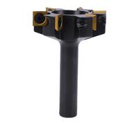 banapoy Fresa de Surfacing CNC, Broca de Aplanado para Losas con 6 Alas de Inserto de Carburo, Vástago de 1/2 Pulgada, Diámetro de Corte de 2 Pulgadas, for Carpintería