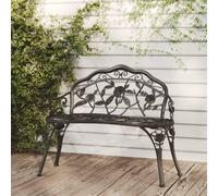 Banca de jardín - Banca para exteriores - Banca para parques - Banca de metal - Banca para balcones - Aluminio fundido - Resistente a la intemperie y robusta