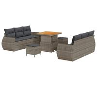 Banca de jardín - Banco para exteriores - Mueble de jardín - Juego de sillones de relax - Zona de estar - Ratán trenzado a mano - Cojines resistentes a la intemperie