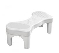 Banco Baño WC Blanco para Adultos, Taburete de Baño Ergónomico para una Evacuación Intestinal Cómoda y Saludable, 40x20x13.4 cm