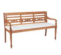 Banco Batavia Con Cojines 150 Cm Madera Teca Vidaxl