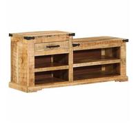 vidaXL Banco Braun de 110 x 35 x 50 cm, madera rústica