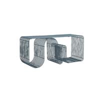 AYTM Banqueta Curva 100 cm Dusty blue
