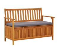 Banco De Almacenaje De Jardín Madera Maciza Acacia 120 Cm Vidaxl