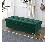 Banco de almacenamiento convertible para juguetes, taburete tapizado para dormitorio y entrada, asiento plegable y organizador (31 x 16 x 16 pulgadas), muebles elegantes y funcionales que ahorran