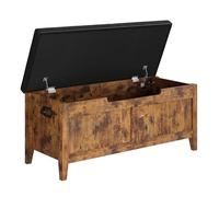 Banco De Almacenamiento De Madera Blanca Con Asiento Acolchado - Tapa Abatible y Bisagras De Seguridad - Multifuncional Para Zapatos, Mantas o Juguetes - Ideal Para Entrada, Pasillo o Dormitorio