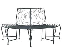 Banco de Árbol 4 -plazas 160 x 80 x 89 cm steel Gris Plateado