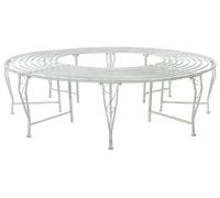 Banco de Árbol 8 -plazas Ø 160 x 44 cm steel Blanco antiguo