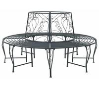 Banco de Árbol 8 -plazas Ø 160 x 89 cm steel Gris Plateado
