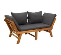 vidaXL Banco de jardín 3 en 1 con Cojines Madera de Acacia Sólida