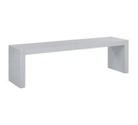 Banco De Jardín 3 Plazas De Cemento Reforzado Metal Blanco 40 X 150 X 40 Cm Exterior Taranto