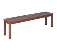 Banco De Jardín Asiento Madera De Eucalipto Natural 160 Cm Rústico Terraza Balcón Exterior Tuscania