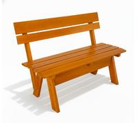 Banco de jardín Beautissu, resistente a la intemperie, de madera, para 3 personas, 150 cm de ancho, modelo Tromsö