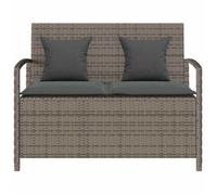 Banco De Jardín Calar 2 Plazas Con Almacenaje Gris 87x111x56 Cm